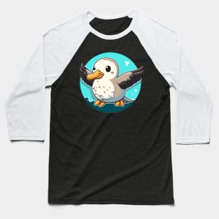 Cute Albatross Cartoon Design Baseball T-Shirt